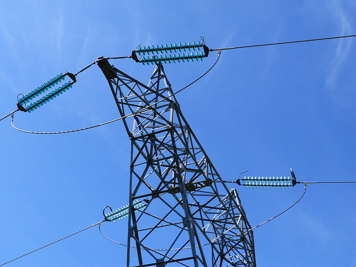 pylon, electric, high voltage, support, cable, insulator, network