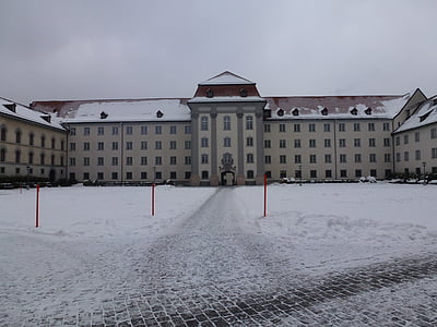 建筑, 圣加仑, 瑞士, 建设, 修道院, 冬天, 雪