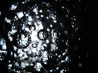 burbuļi, telpa, lodes, molekulas