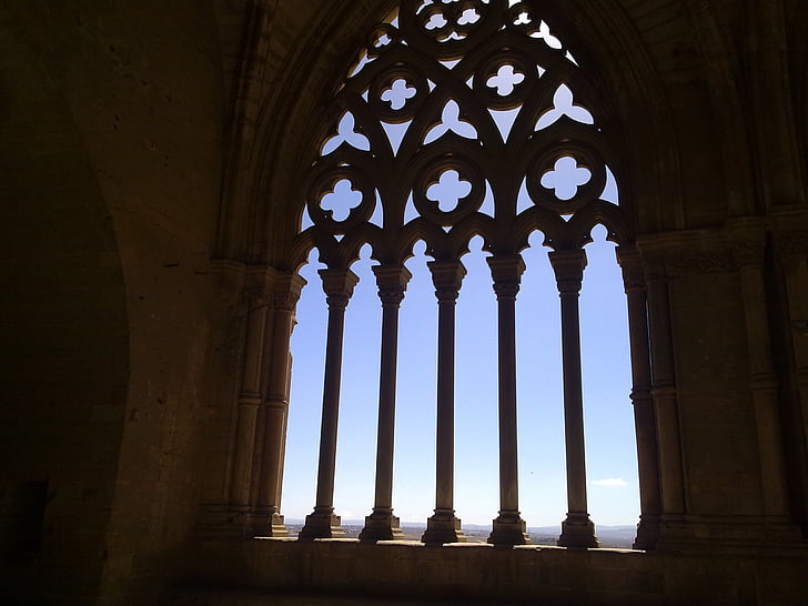 arco, gotico, Lleida, Cattedrale, seu vella, romanico, tracery