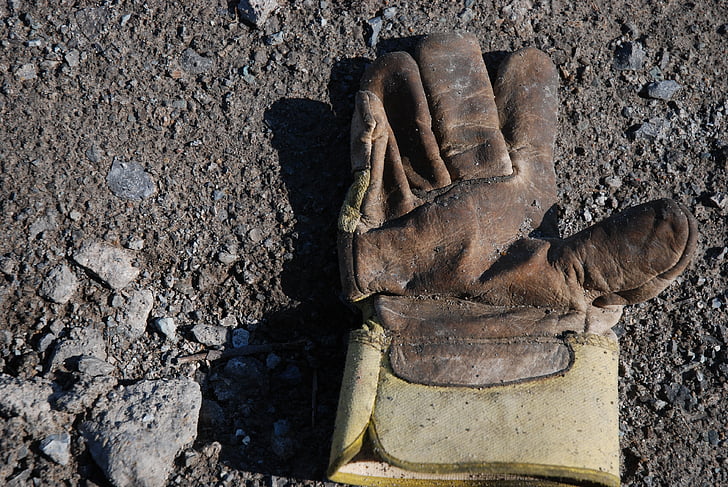 glove, work, dirty, leather, industries, safety, protection