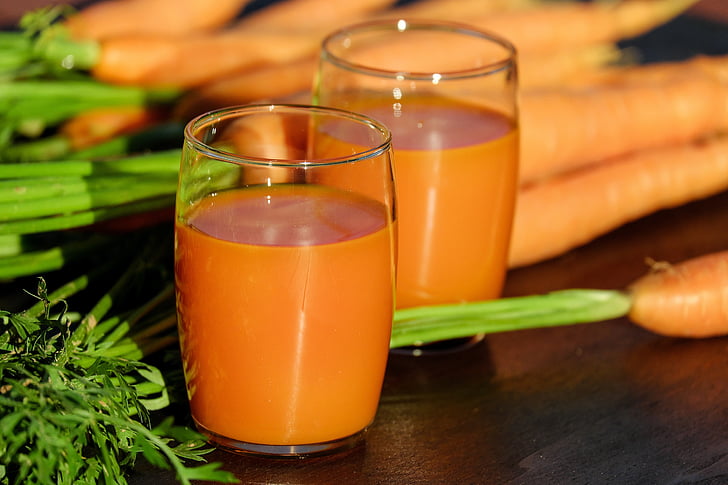 напитки, сок от моркови, моркови, едър план, цвят, вкусни, напитка