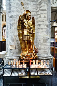 Brüksel, Avrupa, Belçika, Bruxelles, heykel, Altın, melek