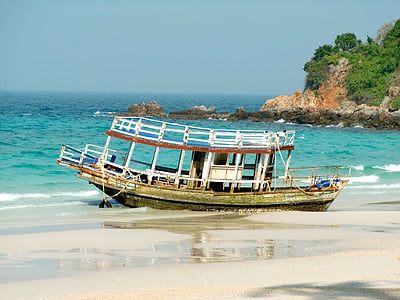 ship, boot, lagoon, booked, holiday, beach, summer