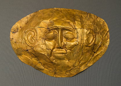 kultaa, hautajaiset naamio, antiikin, kuolema, hautaaminen, kasvot, Museum