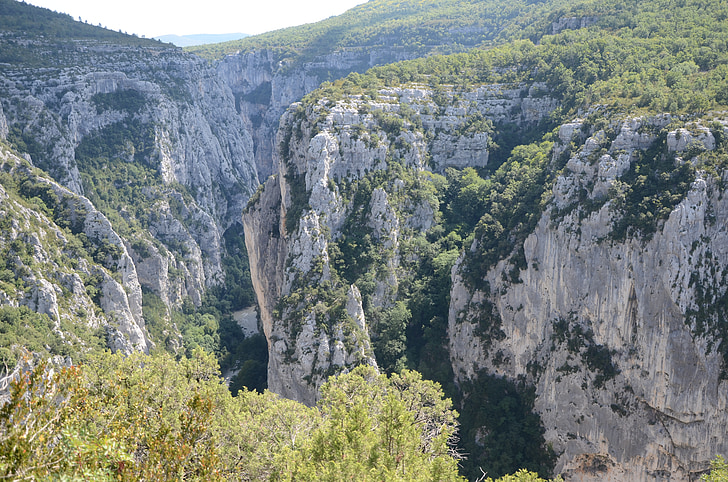 Canyon du verdun, zona de escalada, roca, verano, días de fiesta, montañas, paisaje