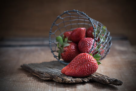 fresas, rojo, madura, dulce, delicioso, producto natural, fruta suave