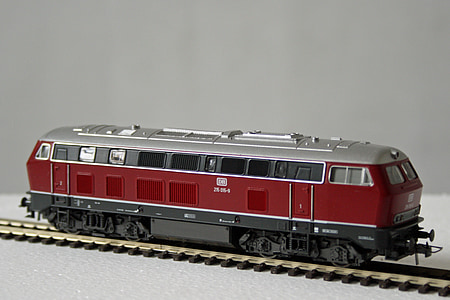 miniaturna železnica, dizel lokomotiva, železniške, 1960 let, merilu h0, vlak, lokomotiva
