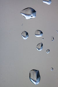 ploaie, picătură de ploaie, fereastra, prin picurare, umed, cu margele, microcosmos