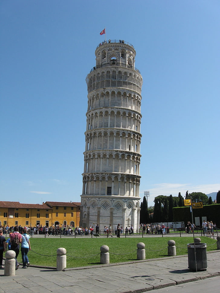 perjalanan, liburan, menara miring, Pisa