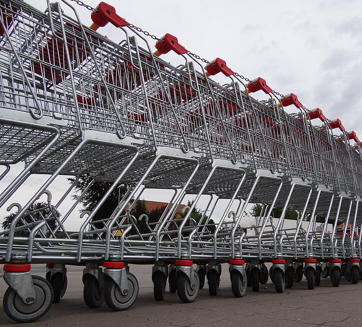 shopping cart, purchasing, supermarket