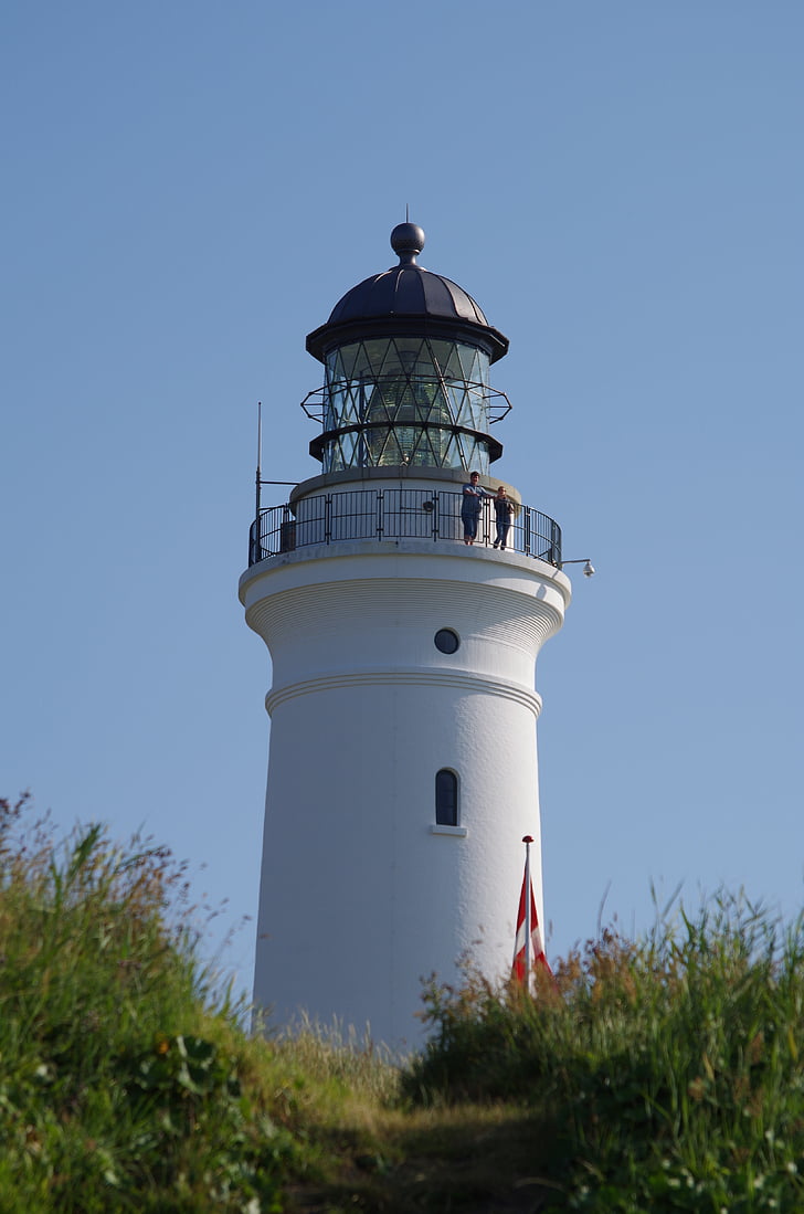 Hirtshals lighthouse, Denmark, Laut Utara, liburan, mercusuar, Menara, tempat terkenal