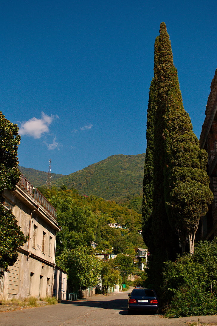 mountains, sky, landscape