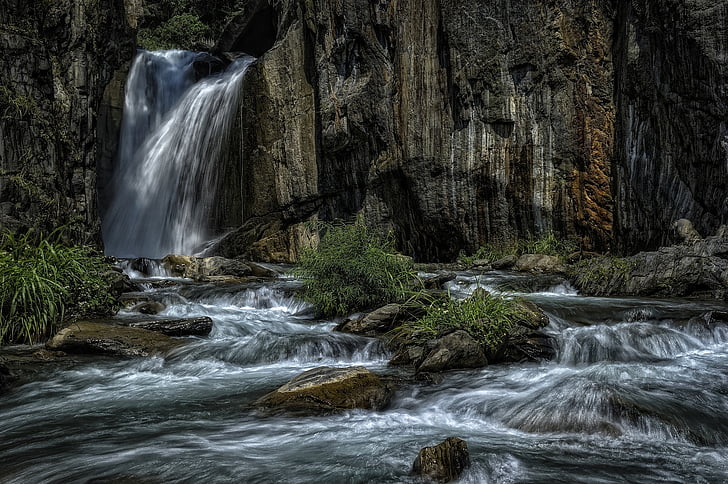 valley falls dromen, streams, jun shi, waterval, natuur, rivier, bos