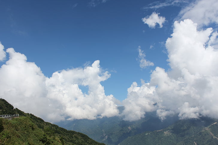アルパイン, 白雲, 台湾, 自然, 山, アウトドア, 空