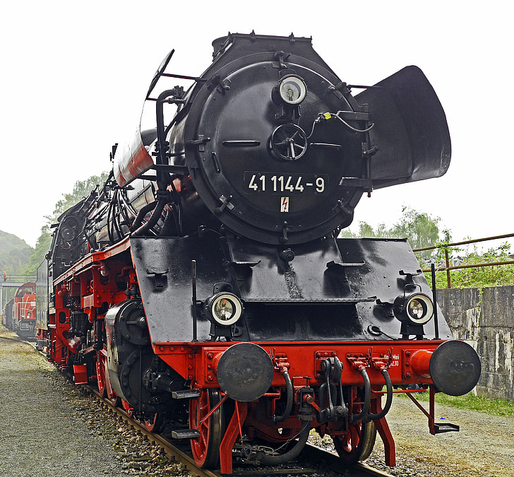 locomotora de vapor, locomotora de tren de mercancías, exposición, operacional, rekolok, rekokessel, fuerte