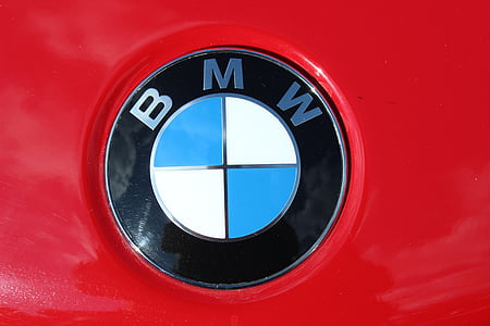 BMW, logotip, empresa, cotxe, vermell, marca, creatiu