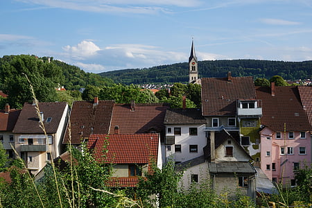 Tuttlingen, mesto, cerkev, Nemčija, nebo, domove, arhitektura