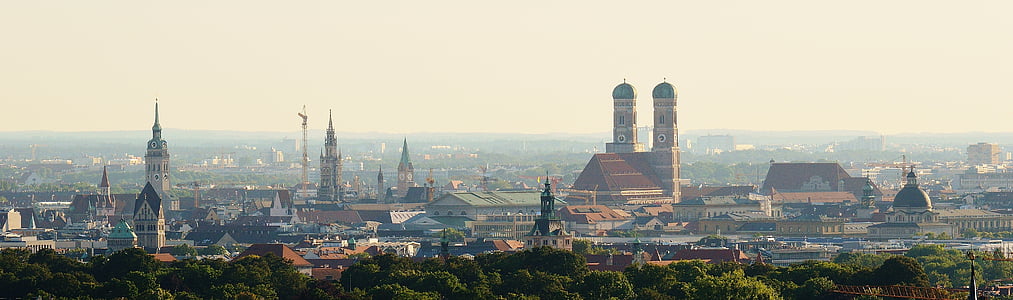 München, Frauenkirche, Beieren, hoofdstad van de staat, stad, Landmark, gebouw