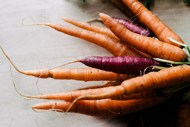 китка, моркови, култури, Ориндж, здрави, начин на живот, едър план