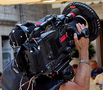กล้อง, ผู้ถ่ายทำภาพยนตร์, บันทึก, ฟิล์ม, ทีวี, วิดีโอ, ถ่ายทำ