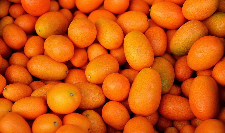 frukt, Orange, kumquat, vänster obehandlade, marknaden, inköp, friska