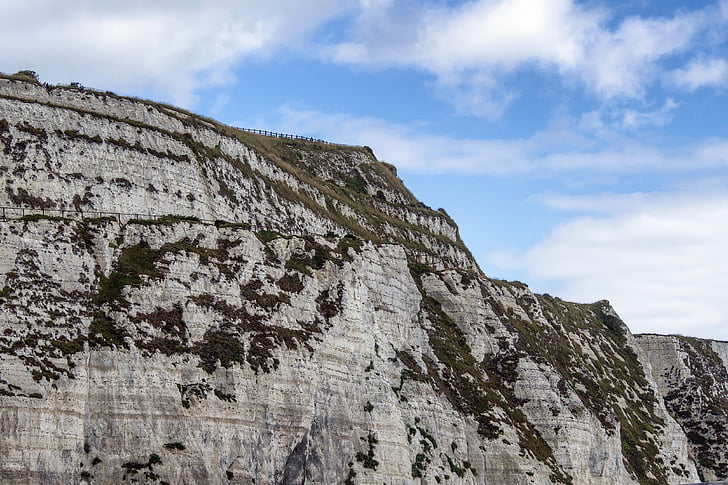 hvit kliff, Dover, England, Rock, skyer, sjøen, hvite klipper