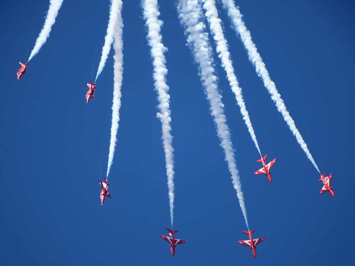 røde pile, Airshow, Air display, Hawks, flyvende, RAF, display