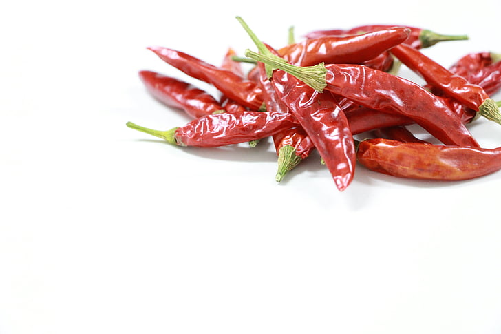 chili peppar, röd, kryddig, torkning