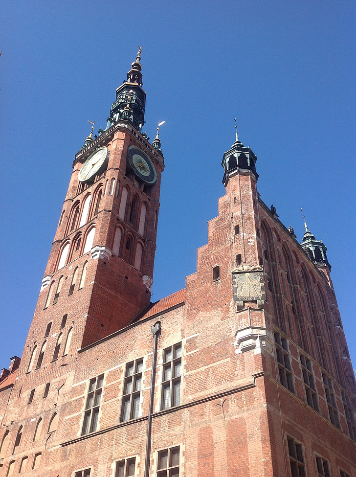 Gdańsk, tháp, gạch, kiến trúc