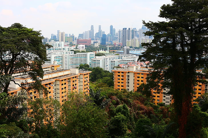 Singapore, căn hộ HDB, rặng núi phía nam