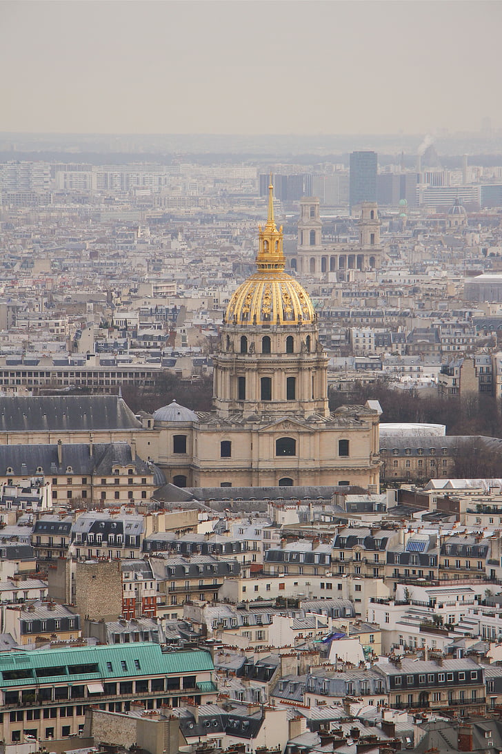 París, ciutat, Notre, Damme, cúpula, arquitectura, carronya