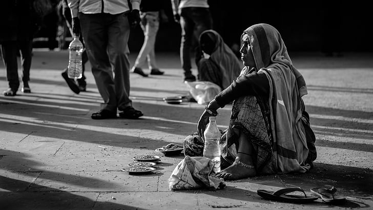 Street, tigger, hjemløse, fattigdom, dårlig, folk, hjemløshed