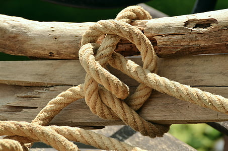 corde, tricotage, rosée, corde naturelle, tissé, nœud, corde torsadée