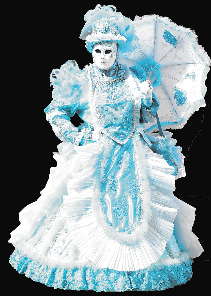 Carnaval, kostuum, Venetië, Venetiaanse, masker, Italië, vakantie