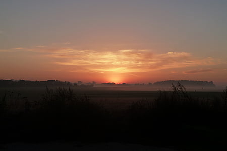 naturen, soluppgång, Tyskland, solnedgång, skymning, siluett, Sunrise - Dawn