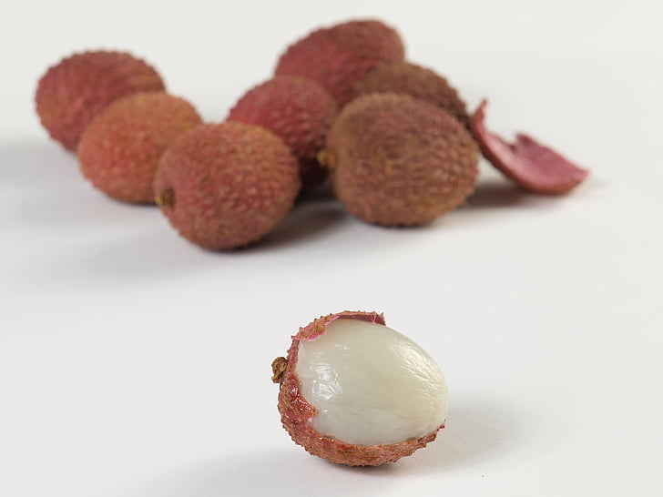 lychees, fruits, red, fruit, asia, chinese cuisine
