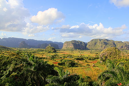 cuba, landscape, viñales valley, nature, green, caribbean, idyllic