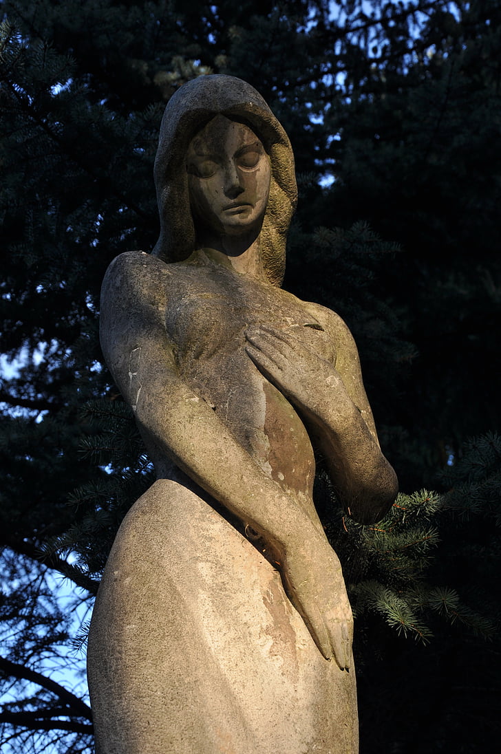 standbeeld, vrouw, monument