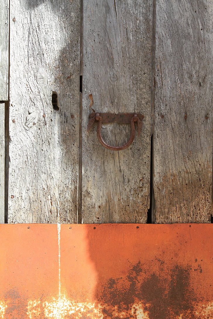porta, legno, arancio, entrata, serratura, Vecchia porta, porta di legno