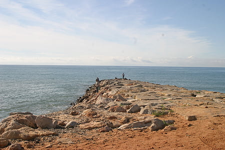 Fischer, Portugal, fisk, havet, landskap, humör, stranden