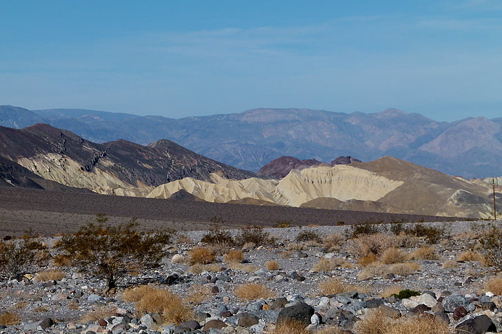 Zabriskie, Zabriskie point, Dolina śmierci, Kalifornia, Stany Zjednoczone Ameryki, Atrakcja turystyczna, krajobraz
