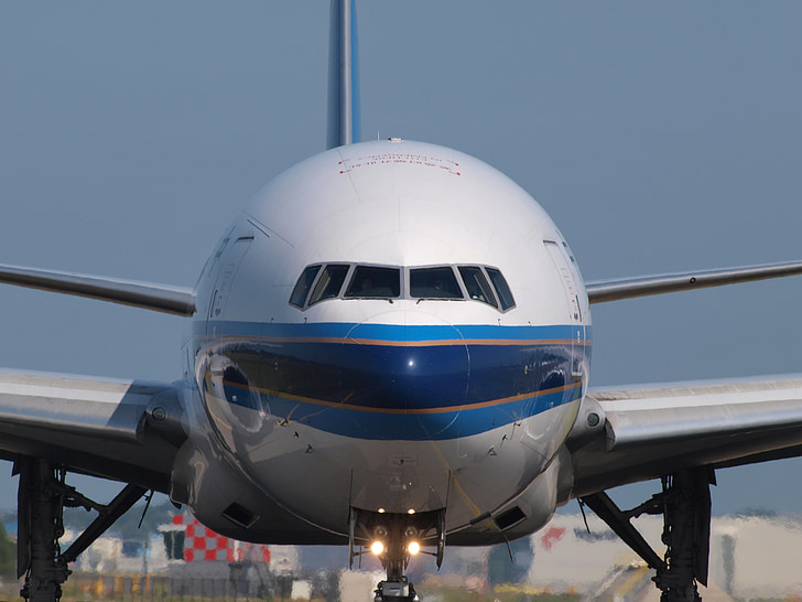 China southern airlines, Boeing 777, samolot, samolot, kołowania, Lotnisko, transportu