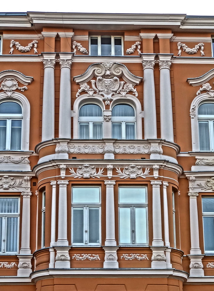 Stary port, Bydgoszcz, facade, bygning, arkitektur, udvendig, Windows