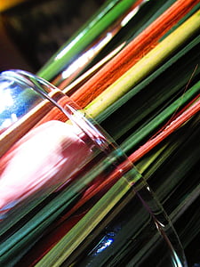 kopsavilkums, fons, varavīksne, stikls, burka, kāti, svītras