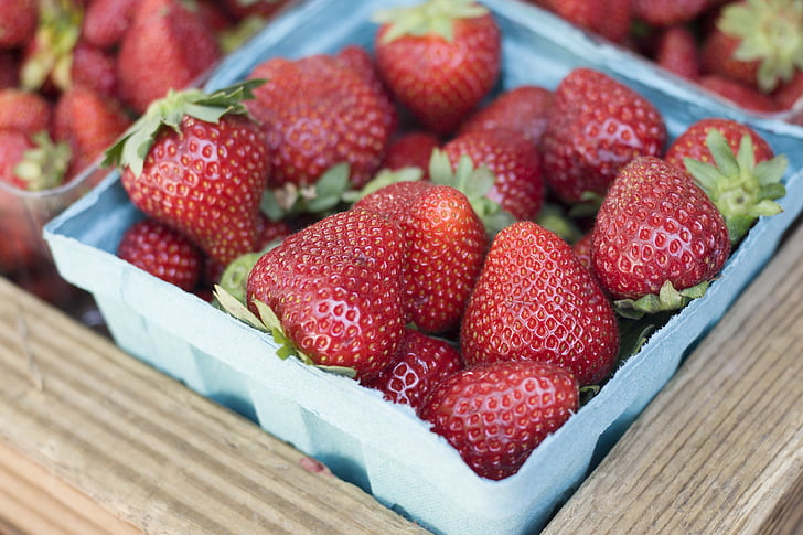 maasikad, Aed, orgaaniliste, maasikas, suvel, marja, küps