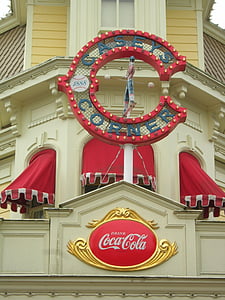 Disney, Francja, Coca cola, logo, Vintage