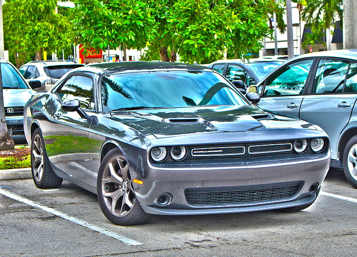 Dodge challenger, HDR, coche