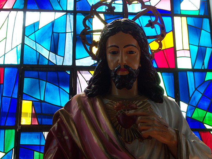 Christus, Jezus, afbeelding, Gebrandschilderd glas