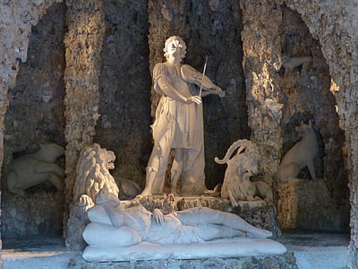 Orpheus cave, Grotto, Orpheus, grekisk mytologi, mytologi, sten siffra, mannen